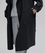 Double Breasted Long Trench Coat