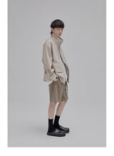 Draped Drawstring Wide Shorts