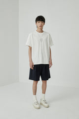 Draped Drawstring Elastic Waist Pleated Shorts