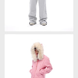 Men's Striped Fur Collar Hoodie