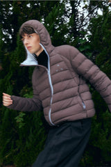 Lightweight Hooded 90% Down Water-repellent Jacket