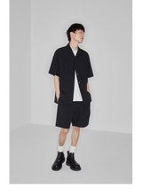 Plaid Multi-Pocket Elastic Waist Shorts