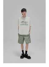 Illustrated Print Crew Neck Tee