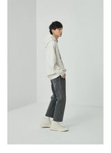 Vintage Washed Straight Ankle Jeans