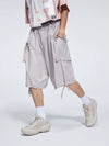 Casual Three Color Pocket Drawstring Shorts
