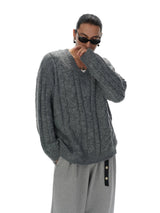 Men's V-neck Twist Wool Blend Sweater