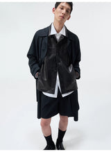 Triacetate Blend Belted Pleated Suit Shorts