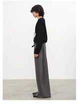Drop Shoulder Dog Jacquard Cotton Sweater