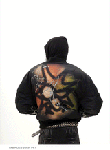Graffiti Embroidered Printed MA1 Bomber Jacket