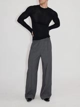 Elastic Waist Suit Pants