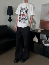 Cool Loose Portrait Couple’s Crew Tees