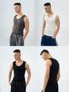 Men's Slim Striped Ribbed Knit Vest