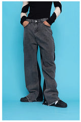 Men's Colorblock Wide Leg Jeans