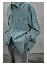 Triangle Pocket Shirt with Hidden Placket