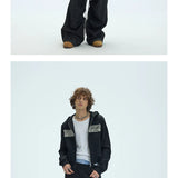 Black Side Adjustable Chain Casual Pants