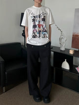 Cool Loose Portrait Couple’s Crew Tees