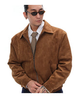 Unisex Vintage Suede Lapel Jacket