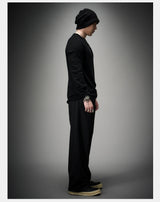 Fitted Dark Tailored Merino Cashmere Sweater