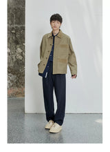 80s Cotton Oxford Asymmetric Pocket Shirt
