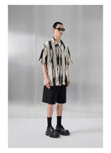 Printed Short Sleeve Cuban Collar Shirt