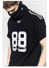 Striped Patchwork 88 Print Football Tee