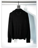 Ribbed Knit Half-Zip Long Sleeve Top