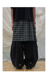 Detachable Colorful Plaid Zip Shirt Extender