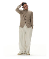 Turtleneck Merino Wool Cashmere Cardigan
