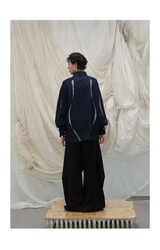 Washed Denim Split Shirt