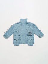 Spiny Dinosaur Vintage Denim Jacket