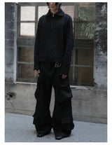 Knotty Curved Multi-Pocket Cargo Pants