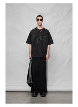 Cotton Blend Embroidered Fringe Tee