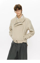 50% Merino Wool Set-Shoulder Zip Jacket
