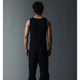 Black Double Layer Slim Tank Top