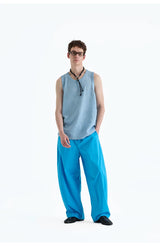 SUPIMA Nylon Drawstring Curved Casual Pants