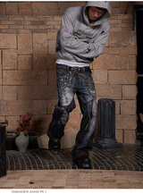 Digital Print Chain Lace Flared Pants