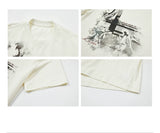 Ink Print Quick-drying Loose Cotton Tees