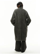 Pleated Back Wrap Cocoon Coat