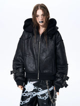 Men's Dual Hood Bomber Puffer Jacket