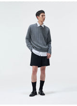 Triacetate Blend Belted Pleated Suit Shorts