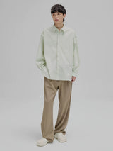 Basic Embroidered Pima Cotton Blend Shirt