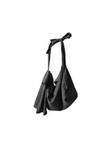 Blue Plaid Wool Multi-pocket Hobo Bag