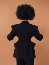Men's Black Double Breasted Blazer