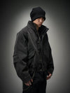 Loose Stand Collar Washed Canvas Coat