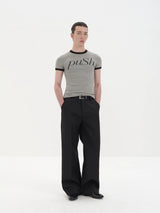 Printed Color Block Push Ringer Tees