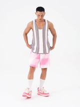 Men's Loose Striped Knit Tank Top