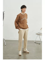 Vintage Herringbone Elastic Waist Cargo Pants
