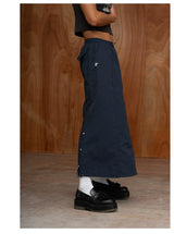 Unisex Elastic Waist Drawstring A-line Skirts