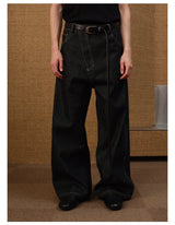 Slant Fly Flared Raw Denim Pants