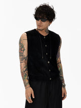 Black Sleeveless Knit Vest